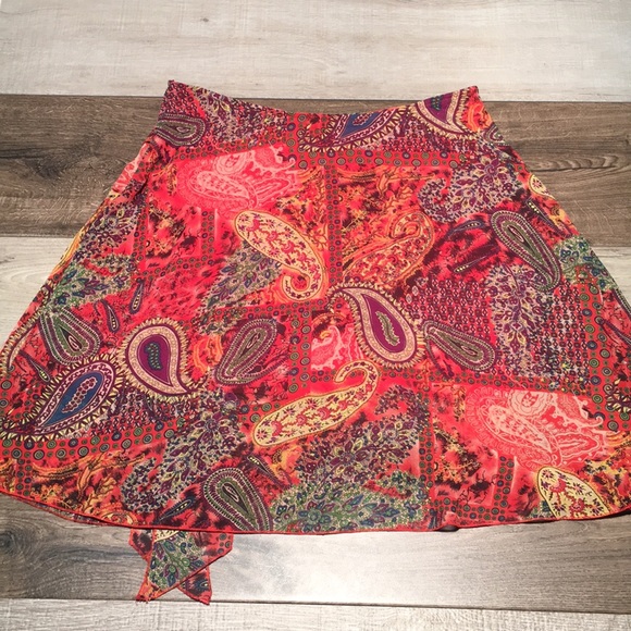Women's Edera Summer Flare Skirt Paisley Print XL - Picture 6 of 8